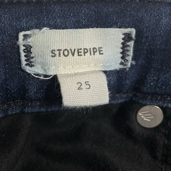 Madewell Stovepipe High Rise Womens Jeans Size 25 Straight Leg Blue #AF699 - Picture 4 of 6